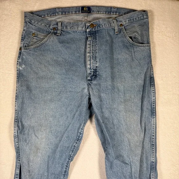Wrangler Regular Fit‎ Light Wash Denim Jeans Mens 40 x 34 Casual Workwear - Picture 3 of 14